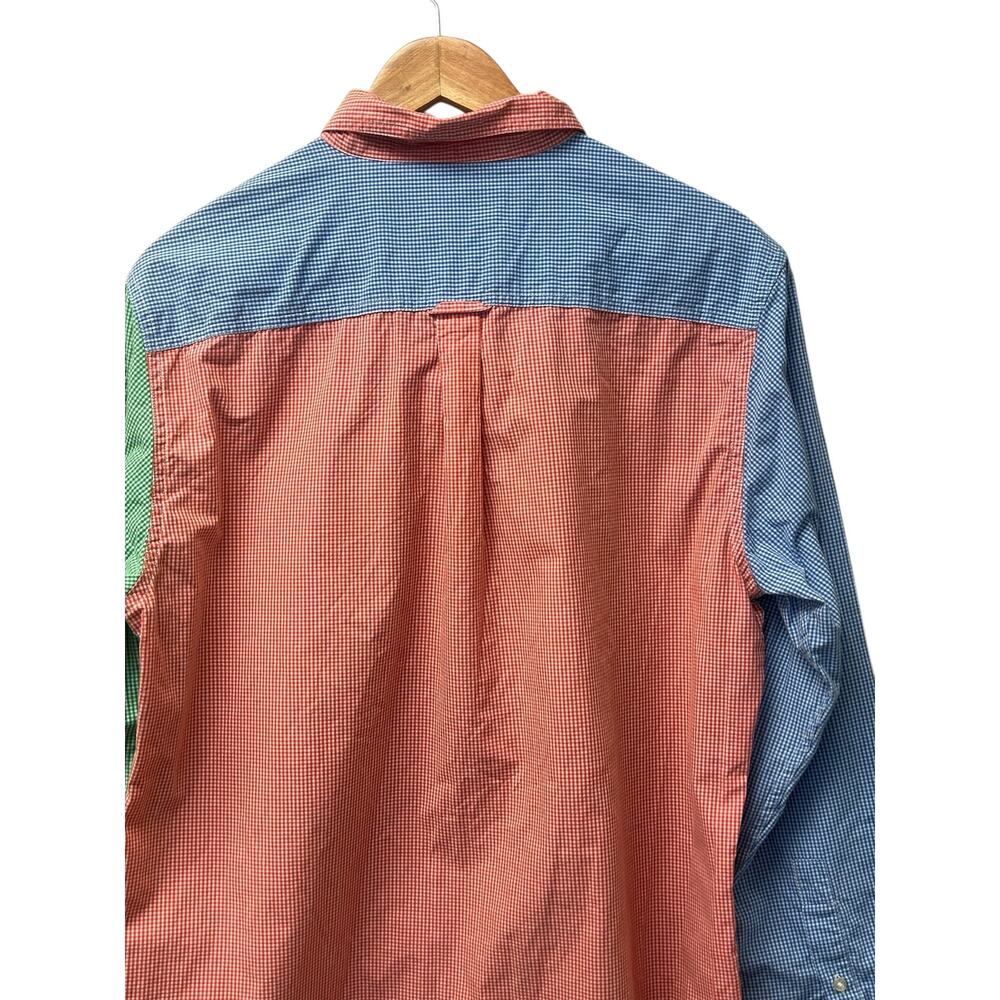 Chaps Ralph Lauren Patchwork Shirt M Button Down … - image 4